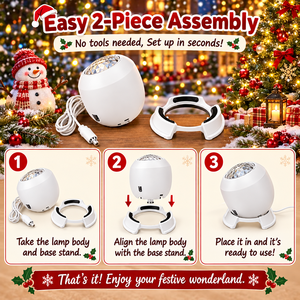 Easy 2-Piece Assembly Projector
